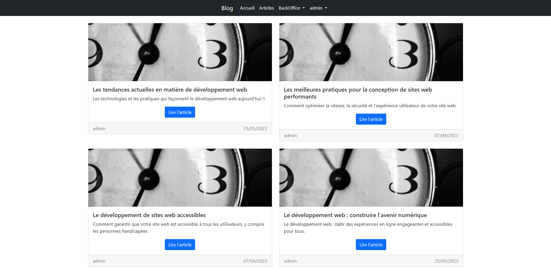 Différent aticles