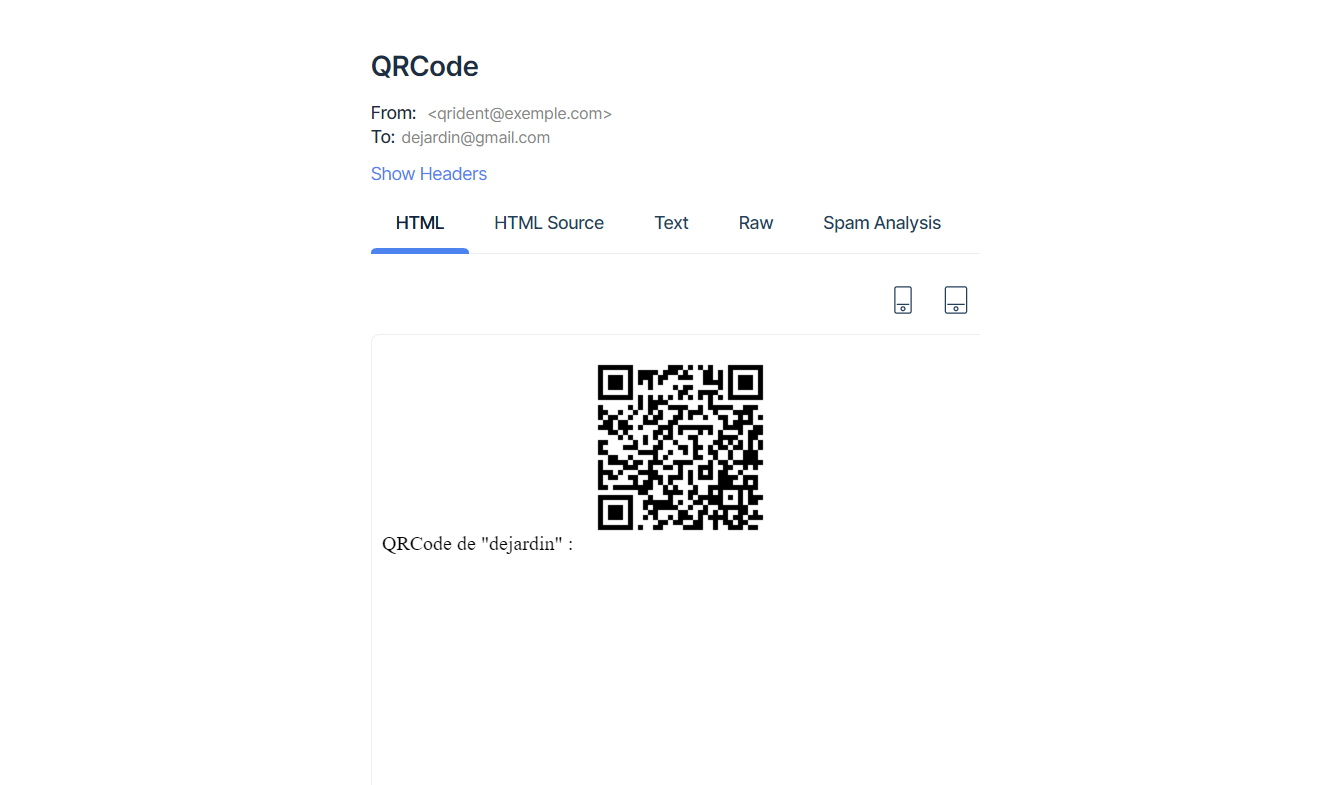 Reception du code